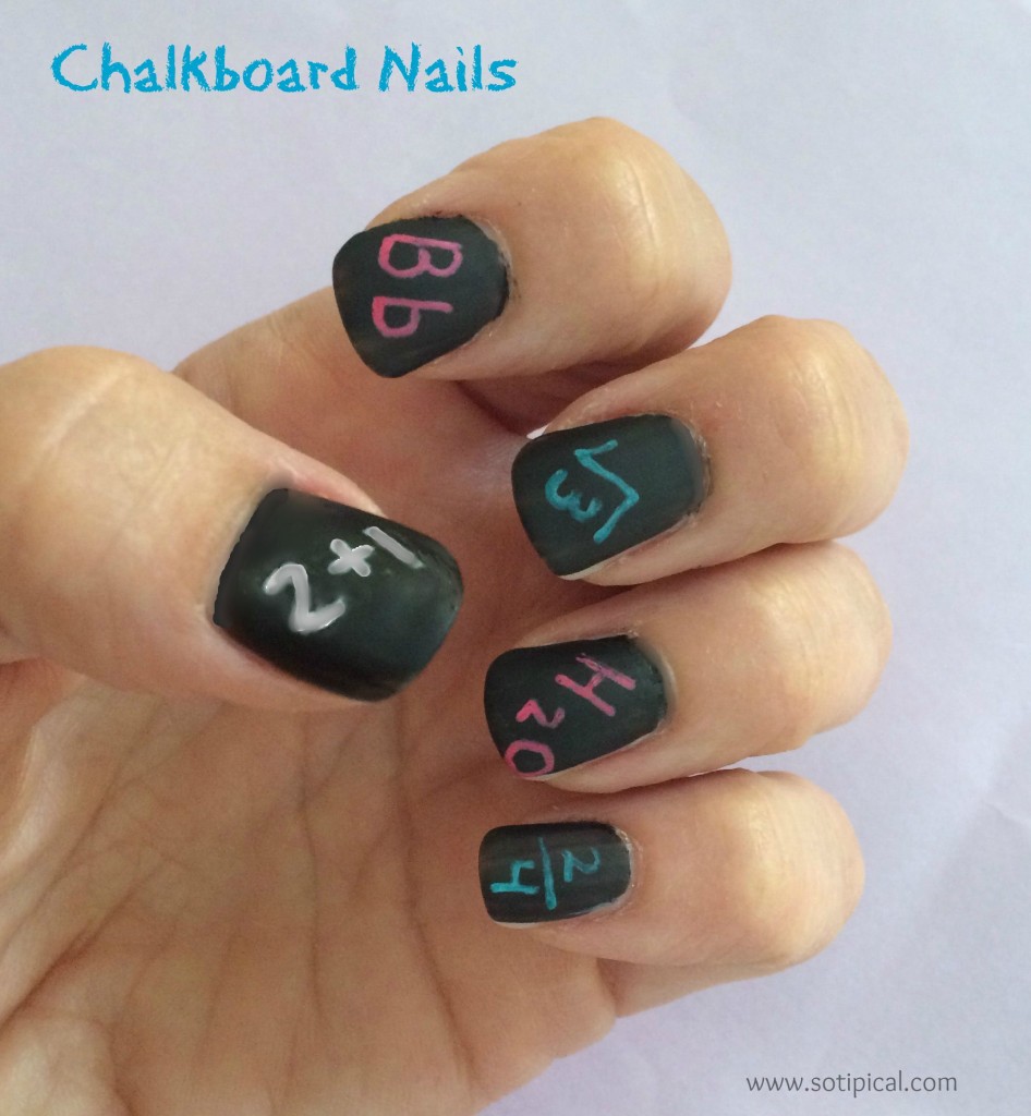 chalkboard nail art