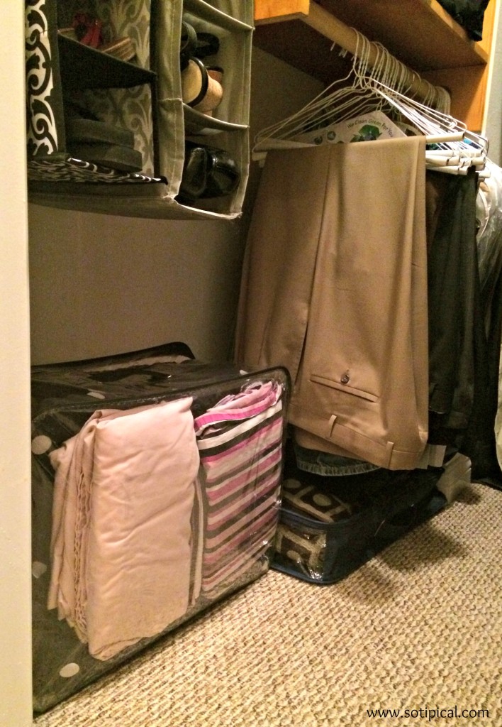 preparing for house guests closet storage