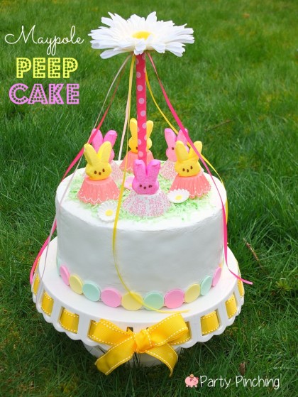 maypole peep cake party pinching