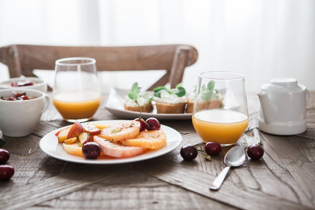 healthy breakfast table